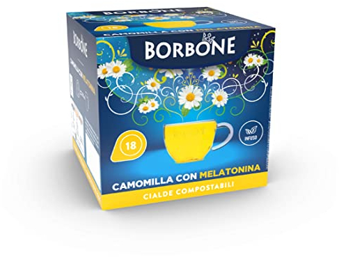 Caffè Borbone Camomilla con Melatonina - 72 cialde (4 astucci da 18 cialde) - Sistema ESE