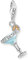 THOMAS SABO Breloque en forme de verre à cocktail bleu en argent sterling 925 de qualité supérieure avec verre Margarita tridimensionnel - Dimensions : 28 x 12 mm - 1930-041-7, taille unique, Argent