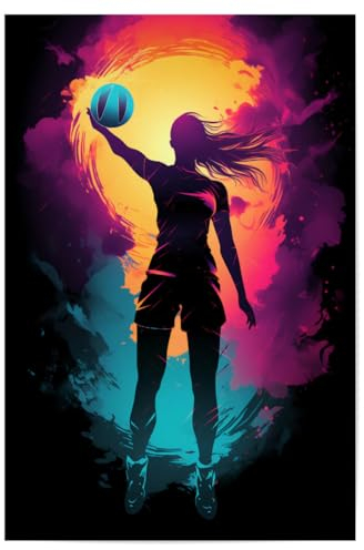 artboxONE Poster 90x60 cm Sport Volleyball Colorful 3 (matart) - Bild Volleyball Spieler Sport