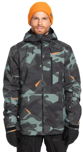 Quiksilver Snow Jacket Mission Printed JK Men Green XS
