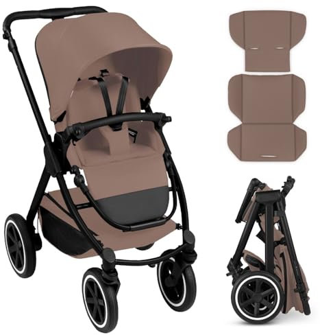 ABC Design Buggy Samba 2 mit Sitzeinlage | Sportwagen mit wählbarer Blickrichtung und Liegefunktion | klein zusammenklappbar, bis 22 kg - Dark Beige