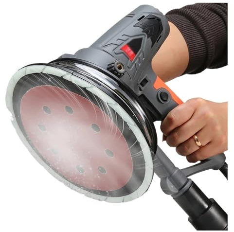 Pulidora de paredes de 1250 W, lijadora de paneles de yeso portátil con luz LED, disco de lijado for masilla de pared, pulidora eléctrica de mano