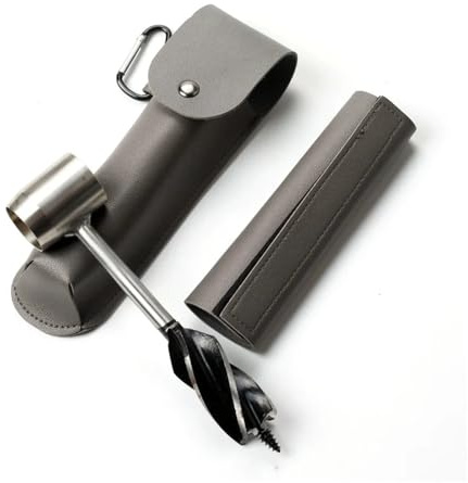 1 clé à tarière manuelle durable – Foret autotaraudeur de 25 mm de diamètre for le travail du bois, longueur 160 mm, parfait for le camping et la survie.