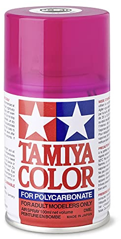 Tamiya 86040 PS-40 Translucent Rosarot Polyc. 100ml - Sprühfarbe für Plastik- und RC Modellbau, Modellbau und Bastelzubehör, Sprühfarben für den Modellbau