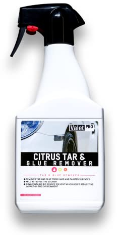 Valet Pro Citrus Tar Glue Remover, solvente per rimuovere colla e catrame, 500 ml (etichetta in lingua inglese)