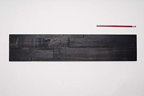 mywoodwall 3D Wandverkleidung Holz - Schwarz - Selbstklebend - Deep Space - Moderne Wandpaneele - Vintage Umweltfreundlich (13 Paneele, 0,98 m²)