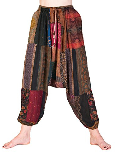 PANASIAM Sarouel Aladin Muck Pants (A02) Convient aux Tailles S à M, Viscose Extra. Grand Choix de Coloris, 2 Poches.