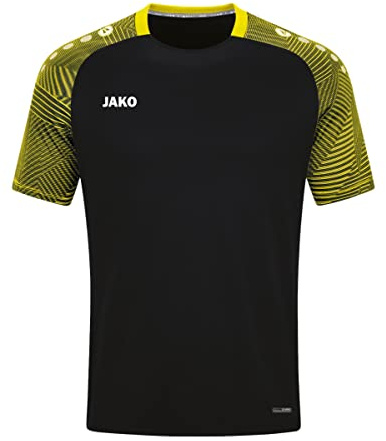 JAKO Herren T-Shirt Performance, Schwarz/Soft Yellow, 3XL