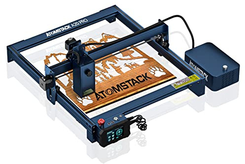 ATOMSTACK A20 Pro La-ser Engraving Machine, Engraver Cutter with Twin-Cylinder F30 Pro Air Assist kit, Support Self-Developed Mobile Phone APP for Wood Metal Acrylic, Engraving Area 400x400mm