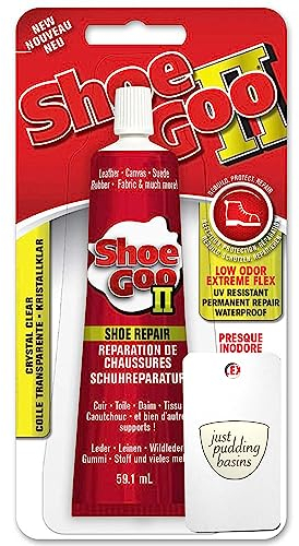 Shoe Goo 2 Repair Glue for Footwear, 59.1ml with Applicator Clear Waterproof Adhesive to Fix Boot Soles, Permanent Flexible Sealant for Heel and Trainer Uppers