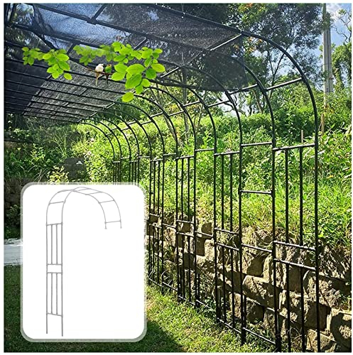 Rosenbogen Halbrund, Gartenspalier Wetterbeständig, Garten Laube Torbogen, Für Rasen, Terrasse, Pergola Rankhilfe (Color : White, Size : 280x240cm(110.2x94.5in))