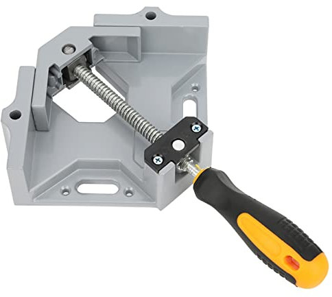 Abrazaderas de ángulo de 90 grados, abrazadera de esquina de aleación de aluminio de un solo mango, clip de esquina de carpintería, cuadrado ajustable para carpintero, soldadura, gabinetes de perfor