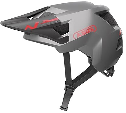 Abus YouDrop - casco da bici per bambini e giovani - per l'uso quotidiano o per le gite fuoristrada - con spazio per i capelli raccolti a coda, Silber (Ti silver), S (48-55 cm)