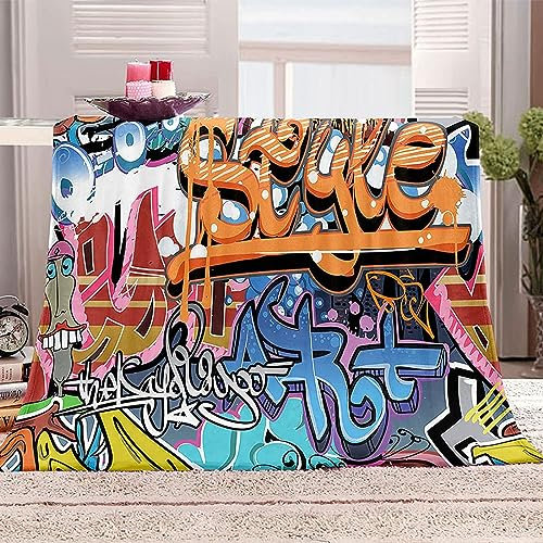 okoikfc Kuscheldecke Flauschig 220x240 cm 3D Hip Hop Decke Fleecedecke - Wohndecke, Sofadecke XXL, Decke Couch Blanket, Kuscheldecke Große, Sofa überwurfdecke