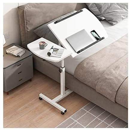 POCHY Betttische Höhenverstellbarer, rollender Laptopständer, Überbetttisch mit neigbaren Desktops, mobiler Computerarbeitsplatz für Büro und Zuhause luxuriös