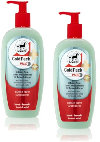 RL24 leovet - Cold Pack Plus Pferdesalbe – 2 x 500 ml (2er Set) | Für Mensch & Pferd – vitalisierender Pferdebalsam mit Aloe Vera – Pferdegel für Muskeln & Gelenke – kühlt & wärmt