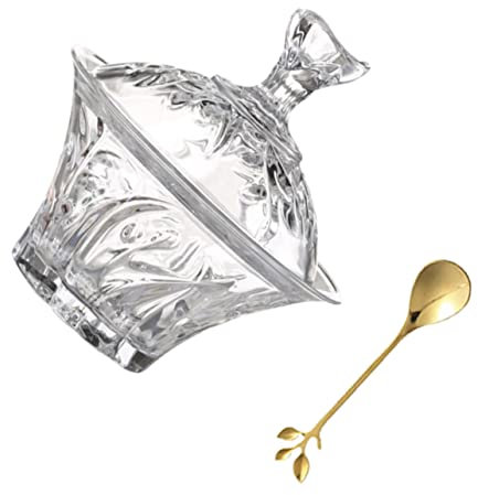 Zerodeko Schüssel Mit Deckel Glas-futterschüssel Kubischer Vorratsbecher Zarte Obstschale Gedämpfte Schale Untertasse Löffel Für Partys Familienfeiern Hochzeiten Bars Restaurants