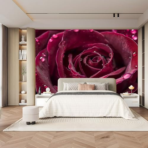 Vliestapete Weinrot 400 x 280 cm Tapete Tapete Fototapete 3d Effekt - Wanddekoration fur Wohnzimmer - Wandtapete Einfach zu Montieren