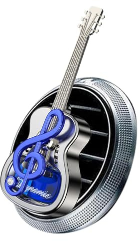 Guitars Shaped Design Car Air Freshener, Vehicle Diffuser Vent Clip, Aromatherapy Clip for Car, Car Air Freshener Clip 10cm for Vehicles, Travel, Good Smell, Blue, Gold, Black, Red Color
