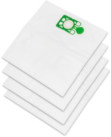 Simplicity Vacuums SV1 Fleece Vacuum Bag 4-Pack, High Filtration Microfibre for SV1, 11.5L Capacity, Self-Seal Tab, No Dust, No Mess, Genuine Vacuum Bags, Universal Fit