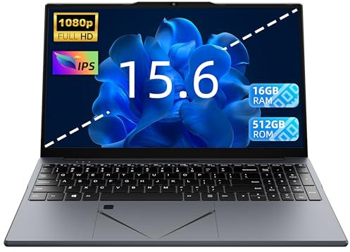 AocBook Laptop 15,6 FHD, Ryzen 5 3500U (fino a 3,7GHz) Processore Quad-Core, 16GB RAM DDR4, 512GB SSD NVMe, Notebook Portatile con Touchpad Intelligente e Interruttore Webcam (512GB)