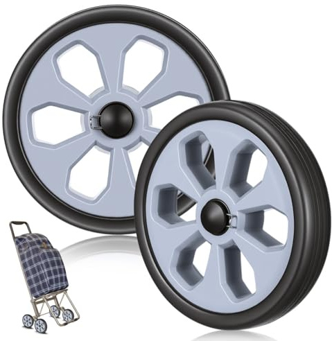 OSALADI 2pièces Lot De Roues De Remplacement Pour Chariot De Courses Plastique Pliable Roues Et Stables Pour Caddie Utilitaire Et Chariot De Courses