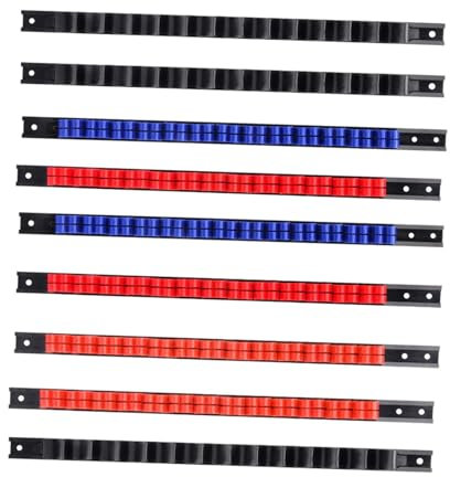 Gralara Organizador de Destornilladores Herramientas Taller - Soporte Montaje Pared PP Resistente para Alicates Llaves Accesorios Garaje 34.5cm, 10 Piezas