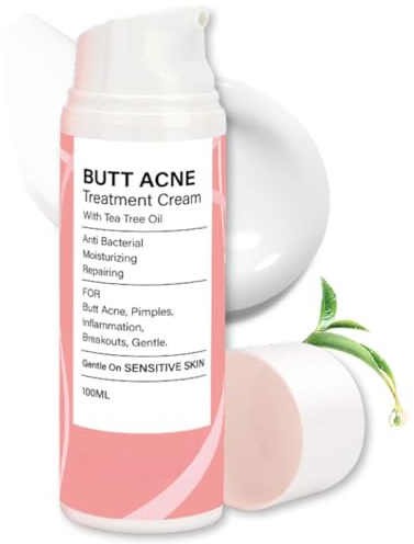 Body Cream for Women, Natural Clearing Care with Tea Tree Oil, Moisturizing Body Lotion for Back, Pimple Cream For Sensitive Skin, Repairs Chest Back Skin