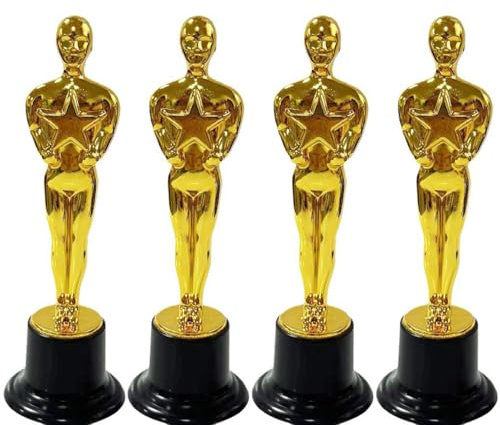 Wxinsheng Trofei,4 PCS Coppe e Trofei Calcio per Bambini,Trofeo Vincitore d'oro,Premiazione Sportiva,Coppa Plastica Placcata per Carnevale,Feste,Gala,Decorazione