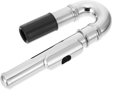 Milisten Silver Flute Replacement Mouthpiece Nickel and Silver Plated Material Fine Workmanship Good Texture, Suitable for Manual Elbow and Straight Pipe Flute Accessories