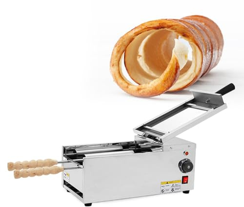 ERSINIAN Máquina húngara para Hacer Cake Pops, Rollos de Chimenea, donas, panecillos, Pan, Helados crujientes, Ideal para restaurantes, panaderías y Bares.
