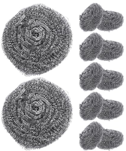 Luxshiny Set de 20 Bolas de Acero Inoxidable para Limpieza Vigorosa de Utensilios de Cocina y Ollas, Estropajo Metálico Resistente Color Plata