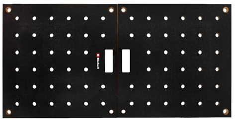 Einhell 2-TLG. Arbeitsplatte, 600 x 1200 x 18 mm | Klappbare MDF-Platte | gelocht | widerstandsfähige Beschichtung | 15 kg Tragkraft | passend für Einhell Arbeitsständer
