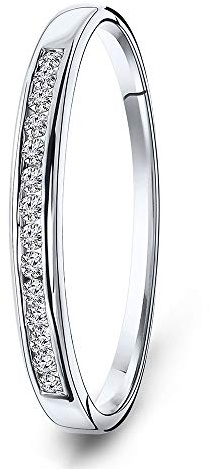 Miore Damen Ring 18 Karat 750 Gold Diamant Brillianten 0.10 ct Weißgold