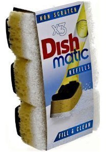 Dish Matic non scratch Refills x3
