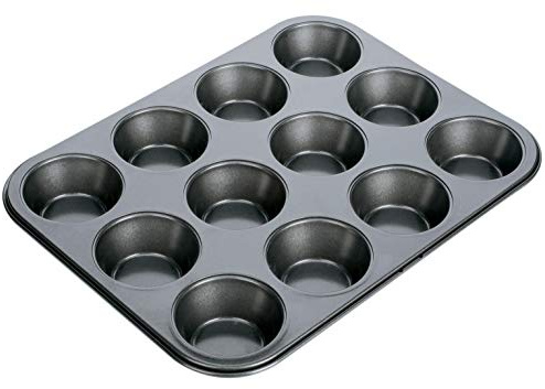 Tescoma Delicia Stampo per Muffin, Nero, per 12 Muffin