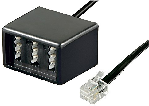 10er Set goobayTelefon Adapter (RJ11 Stecker auf TAE Buchsen NFF) schwarz