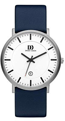 Danish Design Steel Herrenuhr Analog Quartz Leder Blau IQ12Q1157