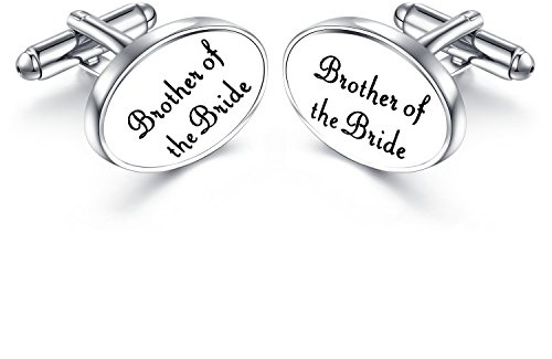 HONEY BEAR Hochzeit Manschettenknöpfe für Herrenhemd Ehe Geschenk, Edelstahl Silber,MEHRWEG