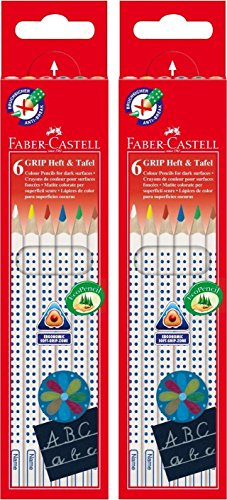 2x MPD 6 Tafelstifte bunt von Faber-Castell, Grip