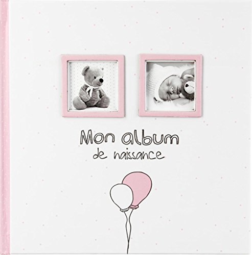 Atmosphera Mon album de naissance Fille 22.5 x 3.5 x 22.5 centimètres - Coloris ROSE
