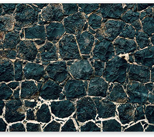 murando - Vlies Fototapete Steinwand 400x280cm Foto Tapete Schlafzimmer Wohnzimmer Vliestapete XXL Motivtapeten Bildtapete 3d Effekt Wand Dekoration - Steine Steinoptik Steinmauer schwarz f-A-0526-a-d