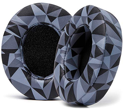 WC PadZ Studio 2 & 3 - Ear Pads for Beats Studio 2, 3 Wired & Wireless | Made by Wicked Cushions | Does NOT Fit Beats Solo (B0501, B0500). PU Leather, Enhanced Foam & Stronger Adhesive | Geo Grey
