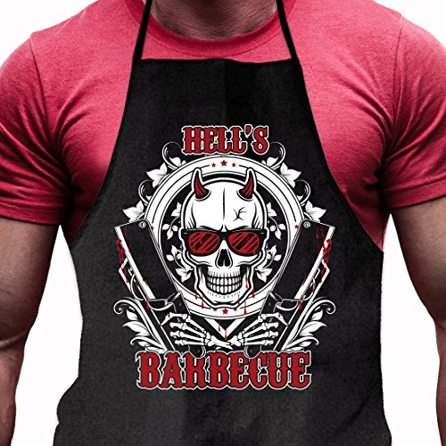 Shirtoo Grillschürze Hells BBQ – Lustiges Geschenk für echte Männer und Grill-Fans