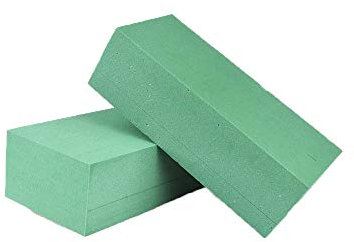 Fliyeong Foam Flower Mud, 2 Pieces Wet Floral Foam Block Brick, Ideal Floristry Home Decor for Fresh Flowers