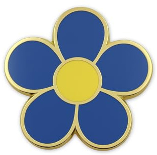 Forget Me Not Blue Flower Lapel Pin