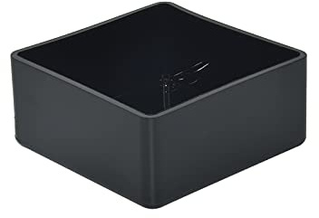 Flyshop 12 st svart PVC möbelfötter kepsar, trägolvskydd, fyrkantig stol bord benlock, 60 x 60 mm (2-3/8 tum x 2-3/8 tum) | PVC, Trägolvskydd, Stol bord benlock, 2-3/8 tum x 2-3/8 tum