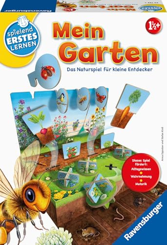 Ravensburger 24733 - Mein Garten - Lernspiel für Kinder ab 1,5 Jahren, Spielend Erstes Lernen für 1-2 Spieler
