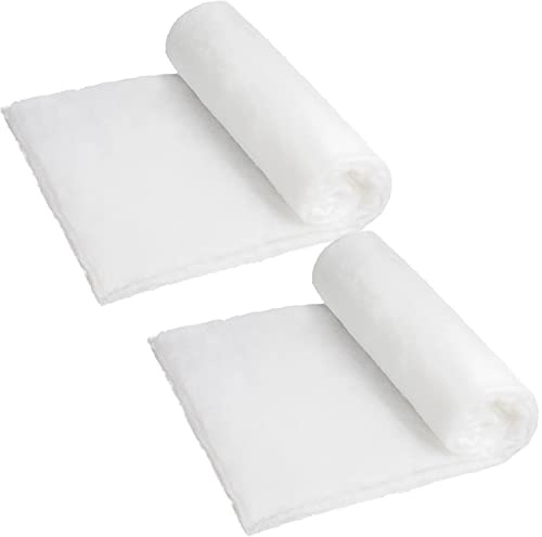 JOYIN 2 Stück Weihnachts-Schneedecken-Rolle (91cm x243cm) für Weihnachtsdekoration, unter dem Weihnachtsbaum – Dicke, weiße und Flauschige Kunstschneedecke für Urlaubsdekoration