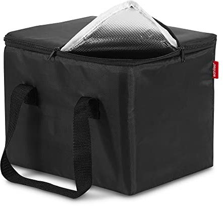 achilles Kühltasche, Kühleinsatz, Thermotasche für Faltkorb, Kühlbox, Thermobox, Einkaufstasche, 29 x 23 x 23cm, (Schwarz)